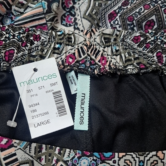 NWT Maurices Multi-Color Asymmetrical Hem Skirt Size Large - Picture 12 of 14